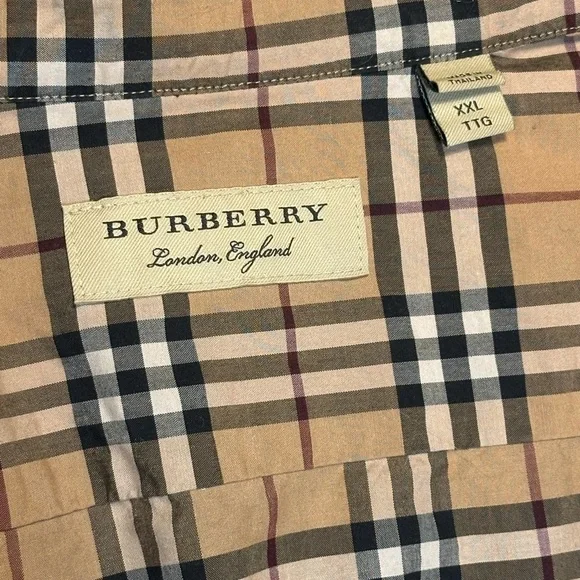 Burberry Check Cotton Poplin Button-Up Shirt